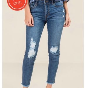 Harper Heritage Mid Rise Destructed Jeans